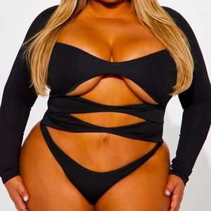 Plus Size Cut Out Bodysuit